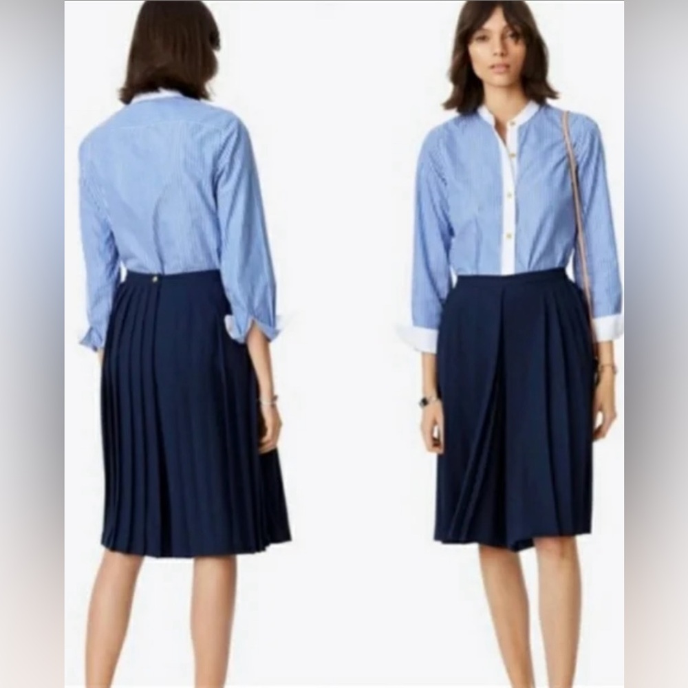Tory Burch Wide Leg Crop Pants - Navy